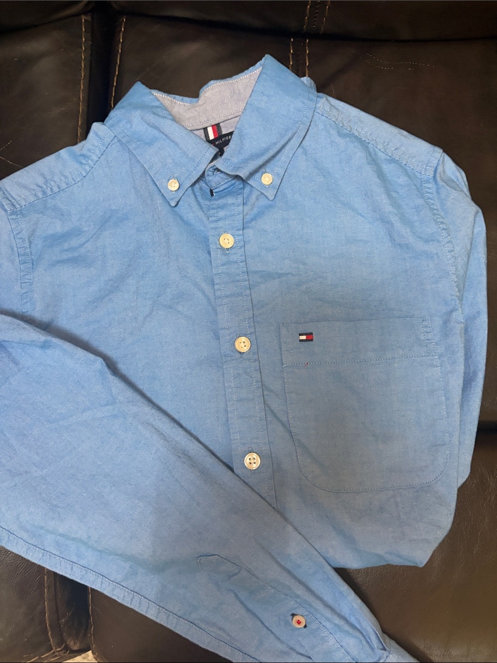 Tommy Hilfiger Light Blue Button-Down Oxford Shirt